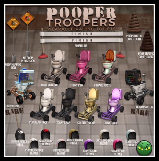 Second Life Marketplace MadPea Pooper Troopers No Poop Sign